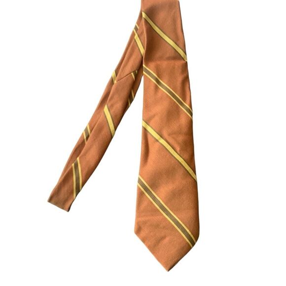 Pre Owned Vintage Men’s Beau Brummell Tie Neck Tie Necktie Classic Stripe Print - Picture 2 of 5
